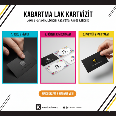 Kabartma Lak Kartvizit